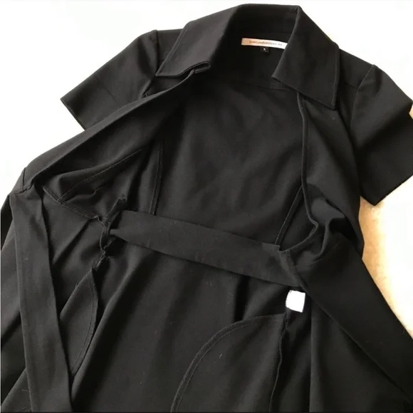 DIANE VON FURSTENBERG DVF Black Wrap Dress - Picture 4 of 7